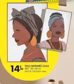 La Foir'Fouille Toile imprimée elina offre