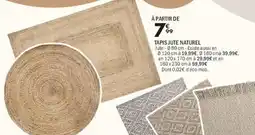 La Foir'Fouille Tapis jute naturel offre