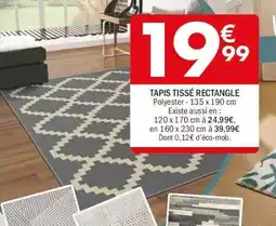 La Foir'Fouille Tapis tissé rectangle polyester offre