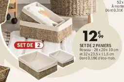 La Foir'Fouille Set de 2 paniers offre