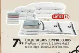 La Foir'Fouille Lot de 10 sacs compresseurs offre