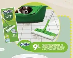 La Foir'Fouille SWIFFER Ensemble de 99 démarrage pour balai +8 recharges sèches offre