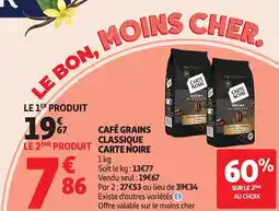 Auchan CARTE NOIRE Café grains classique offre