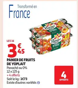 Auchan Panier de fruits de yoplait offre