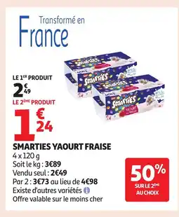Auchan SMARTIES Yaourt fraise offre