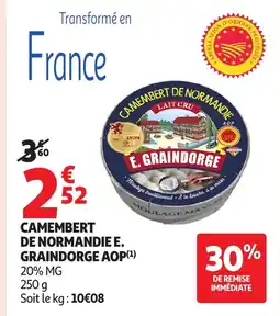 Auchan Camembert de normandie graindorge aop offre