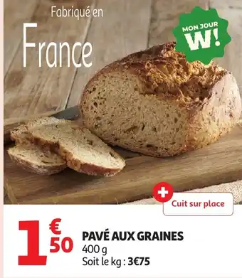 Auchan Pavé aux graines offre