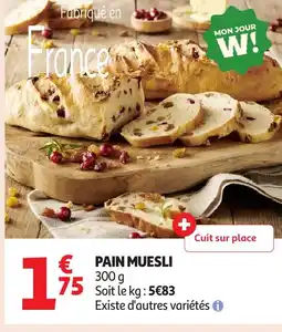 Auchan Pain muesli offre