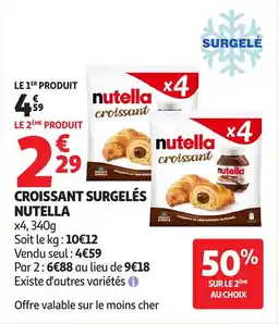 Auchan NUTELLA Croissant surgelés offre