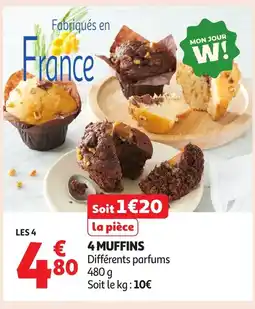 Auchan 4 muffins offre