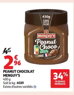 Auchan MENGUY'S Peanut chocolat offre