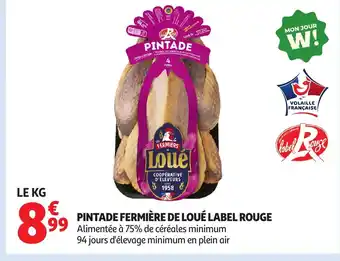 Auchan Pintade fermière de loué label rouge offre