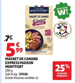Auchan MONTFORT Magret de canard express maison offre