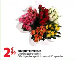 Auchan Bouquet de 9 roses offre