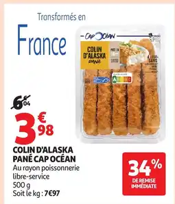 Auchan CAP OCÉAN Colin d'alaska pané offre