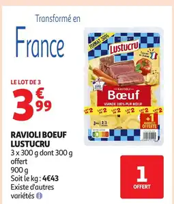 Auchan LUSTUCRU Ravioli boeuf offre