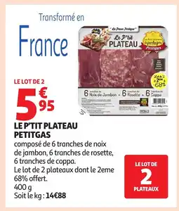 Auchan PETITGAS Le p'tit plateau offre