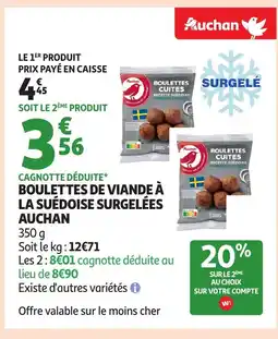 Auchan AUCHAN Boulettes de viande à la suédoise surgelées offre