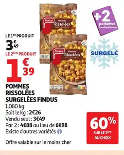 Auchan FINDUS Pommes rissolées surgelées offre