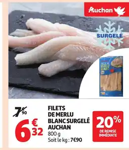 Auchan AUCHAN Filets de merlu blanc surgelé offre