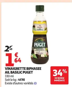 Auchan PUGET Vinaigrette biphasee ail basilic offre