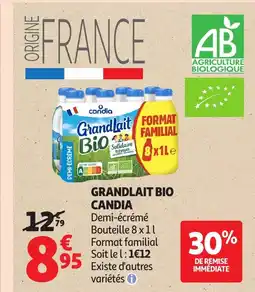 Auchan CANDIA Grandlait bio offre