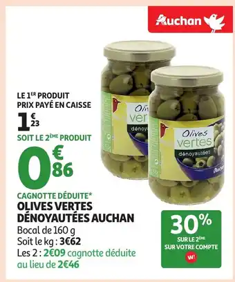 Auchan AUCHAN Olives vertes dénoyautées offre