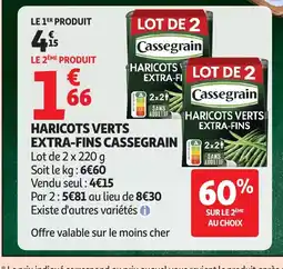 Auchan CASSEGRAIN Haricots verts extra-fins offre