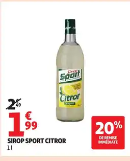 Auchan SPORT CITROR Sirop offre