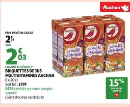 Auchan AUCHAN Briquettes de jus multivitamines offre