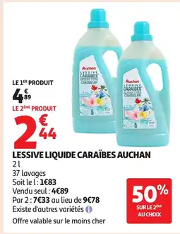Auchan AUCHAN Lessive liquide caraïbes offre