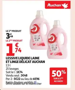 Auchan AUCHAN Lessive liquide laine et linge délicat offre