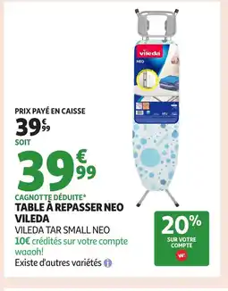 Auchan VILEDA Table à repasser neo offre