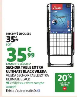 Auchan VILEDA Sechoir table extra ultimate black offre