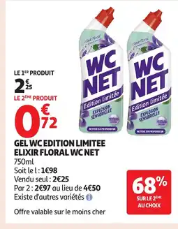 Auchan WC NET Gel wc edition limitee elixir floral offre