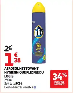 Auchan Aerosol nettoyant hygiennique pliz fee du logis offre