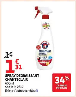 Auchan CHANTECLAIR Spray degraissant offre