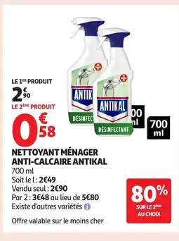 Auchan ANTIKAL Nettoyant ménager anti-calcaire offre