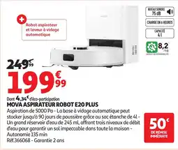 Auchan Mova aspirateur robot e20 plus offre