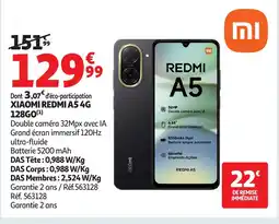 Auchan Xiaomi redmi a5 4g 128go offre