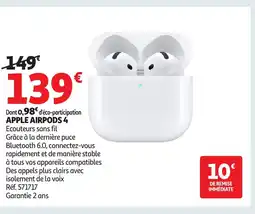Auchan APPLE Airpods 4 offre
