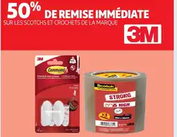 Auchan 3M Sur les scotchs et crochets de la marque offre