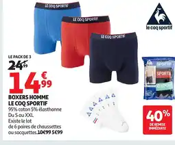 Auchan Boxers homme le coq sportif offre