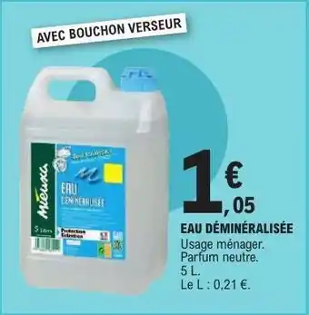 E.Leclerc Eau Déminéralisée offre