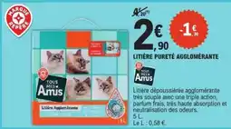 E.Leclerc Litière Pureté Agglomérante offre