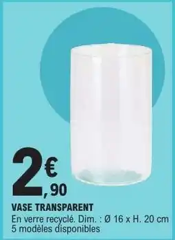 E.Leclerc VASE TRANSPARENT offre