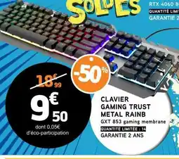 E.Leclerc CLAVIER GAMING TRUST METAL RAINB offre