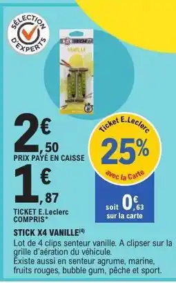 E.Leclerc STICK X4 VANILLE offre