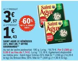 E.Leclerc Saint Agur Le Généreux 33% Mat.Gr offre
