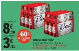 E.Leclerc Bière Blonde 'Bud' offre